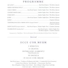 2006 11 03 Ecce Cor Meum - Behold My Heart -Royal Albert Hall -Programme Première  - pic 5