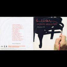 UK 2007 06 04 - PAUL McCARTNEY - MEMORY ALMOST FULL - ADVANCE CD - PROMO CD - pic 3