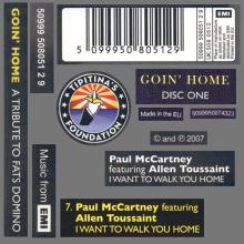 2007 09 25 UK⁄EU Goin' Home-A Tribute To Fats Domino - I Want To Walk You Home ⁄ 50999 508051 2 9 - pic 1