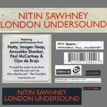 2008 10 13 UK⁄EU Nitin Sawhney-London Undersound - My Soul ⁄POSTIVIDCD001 ⁄ 7 11297 68012 6 - pic 1