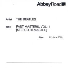 2009 06 22 - THE BEATLES - B4 - PAST MASTERS VOL.1 AND VOL.2 - CDR - STEREO REMASTER - pic 1