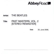 2009 06 22 - THE BEATLES - B4 - PAST MASTERS VOL.1 AND VOL.2 - CDR - STEREO REMASTER - pic 1