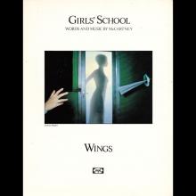 1977 11 11 WINGS FUN CLUB - CLUB SANDWICH - MUSIC SHEET GIRLS' SCHOOL - WINGS -1 - pic 1