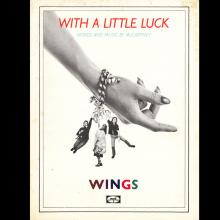 1978 03 23 WINGS FUN CLUB - CLUB SANDWICH - MUSIC SHEET WITH A LITTLE LUCK - WINGS  - pic 1