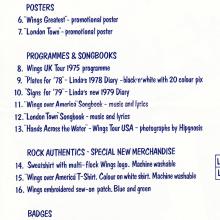 1978 07 10 WINGS FUN CLUB - CLUB SANDWICH - CLUB OFFERS ORDER FORM - pic 1