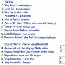 1978 07 10 WINGS FUN CLUB - CLUB SANDWICH - CLUB OFFERS ORDER FORM - pic 1