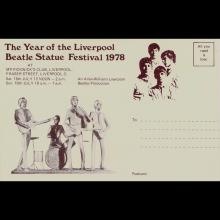 1978 07 15 - LIVERPOOL BEATLES CONVENTION - INVITATION SAT 15TH JULY - BEATLE STATUE FESTIVAL 1978 -1 - pic 1