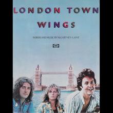 1978 08 26 WINGS FUN CLUB - CLUB SANDWICH - MUSIC SHEET LONDON TOWN - WINGS - pic 1