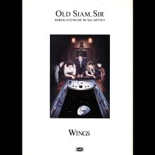1979 06 01 WINGS FUN CLUB - CLUB SANDWICH - MUSIC SHEET OLD SIAM, SIR - WINGS - pic 1