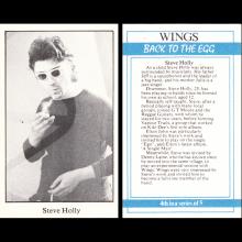 1979 06 08  WINGS FUN CLUB - CLUB SANDWICH - BACK TO THE EGG -CIGARET CARDS  - pic 1