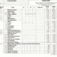 1981 00 00 WINGS FUN CLUB - CLUB SANDWICH - ORDER FORM - FULHAM ROAD - pic 1