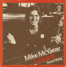 1974 09 13 - MIKE McGEAR - LEAVE IT ⁄ SWEET BABY - GERMANY - WARNER BROS - WB 16 446(N) - PROMO - pic 1