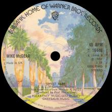 1974 09 13 - MIKE McGEAR - LEAVE IT ⁄ SWEET BABY - UK - WARNER BROS - K 16446 - pic 5