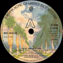 1974 09 27 - MIKE McGEAR - SEA BREEZES ⁄ GIVIN' GREASE A RIDE - UK - WARNER BROS - K 16520 - pic 4