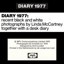 1977 00 00 WINGS FUN CLUB - CLUB SANDWICH - DIARY 1977 -LINDA McCARTNEY - pic 1