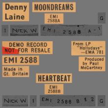 DENNY LAINE - MOONDREAMS ⁄ HEARTBEAT - UK - EMI 2588 - PROMO - pic 2