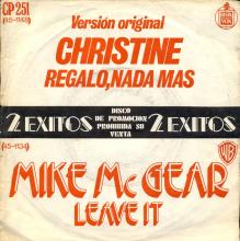 MIKE McGEAR - LEAVE IT ⁄ REGALO NADA MAS - WB - CP-251 - SPAIN - PROMO - pic 1