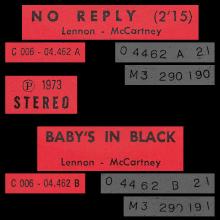 THE BEATLES FLASH BACK - J 2C 006-04462 - NO REPLY ⁄ BABY'S IN BLACK - pic 1