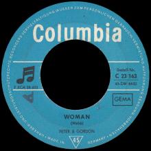 PETER AND GORDON - WOMAN - C 23 163 - GERMANY - pic 3