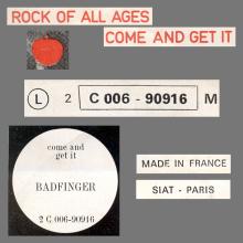 BADFINGER - COME AND GET IT / ROCK OF ALL AGES - FRANCE - 2C 006-90.916 M ⁄ APPLE 20 - pic 6
