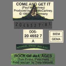 BADFINGER - COME AND GET IT / ROCK OF ALL AGES - GERMANY 1992 EEC - 006-20 4652 7 - pic 4