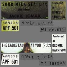 JACKIE LOMAX - SOUR MILK SEA ⁄ THE EAGLE LAUGHS AT YOU - FRANCE - APF 501 - pic 4