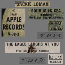 JACKIE LOMAX - SOUR MILK SEA ⁄ THE EAGLE LAUGHS AT YOU - PORTUGAL - APPLE RECORDS - N-38-3 - pic 1
