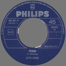 CARLOS MENDES - JOTTA HERRE - PENINA - 1969 07 14 - HOLLAND - PHILIPS - 369 002 PF - pic 1