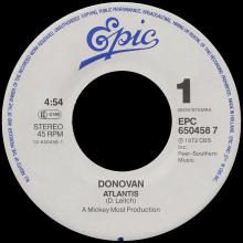 DONOVAN - ATLANTIS - HOLLAND - EPIC - EPC 650458 7 -1968 - pic 3