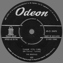 HOLLAND 023 - 1963 04 00 - FROM ME TO YOU - THANK YOU GIRL - ODEON - 45-O 29470 - pic 1