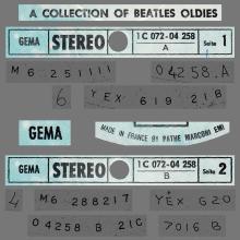 THE BEATLES DISCOGRAPHY FRANCE 1967 01 06 A COLLECTION OF BEATLES OLDIES BUT GOLDIES - N - 1C 072-04258 -1971 - pic 1