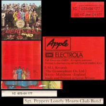 THE BEATLES DISCOGRAPHY FRANCE 1967 06 01 SGT PEPPER'S LONELY HEARTS CLUB BAND - S - APPLE GEMA - 1C 072 - 04 177 - pic 6