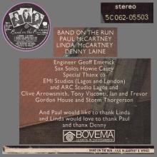 1973 12 07 - 1979 01 PAUL McCARTNEY AND WINGS - BAND ON THE RUN - 5C 062-05503  - pic 7