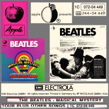 THE BEATLES DISCOGRAPHY GERMANY 1971 09 16 BEATLES MAGICAL MYSTERY TOUR - L - 1983 - APPLE - 1C 072-04 449 - pic 6
