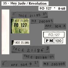 THE BEATLES DISCOGRAPHY FRANCE - OLDIES BUT GOLDIES - 350 L5-P5 - HEY JUDE ⁄ REVOLUTION - FO.127 PM 100 - pic 2