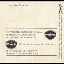 1964 THE BEATLES PHOTO - POSTCARD BELGIUM - CHROMO VICTORIA 18 JOHN LENNON - 8X14,5 - pic 1
