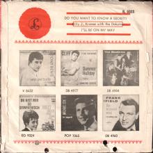 BILLY J. KRAMER WITH THE DAKOTAS - DO YOU WANT TO KNOW A SECRET ⁄ I'LL BE ON MY WAY - R 5023 - NORWAY - pic 1