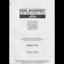 1993 00 00 - PAUL McCARTNEY THE NEW WORLD TOUR - EUROPA 1993 - EMI - GERMANY - PRESS PACK - pic 8