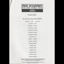 1993 00 00 - PAUL McCARTNEY THE NEW WORLD TOUR - EUROPA 1993 - EMI - GERMANY - PRESS PACK - pic 9