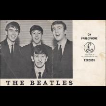 1962 A THE  BEATLES SIGNED PARLOPHONE PROMO CARD (GEORGE AND JOHN) - pic 1