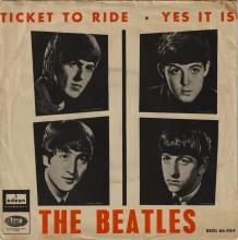 SPAIN 1965 06 10 - DSOL 66.064 - TICKET TO RIDE ⁄ YES IT IS - SLEEVE 2 LABEL 1 C - pic 1