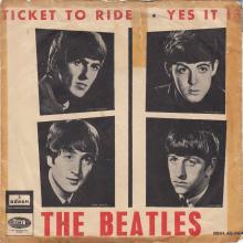 SPAIN 1965 06 10 - DSOL 66.064 - TICKET TO RIDE ⁄ YES IT IS - SLEEVE 2 LABEL 2 - pic 1