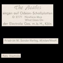 THE BEATLES - BLACK AND WHITE POSTCARD GERMANY - SINGEN AUF ODEON - ELECTROLA - ECHTE FOTO ELECTROLA - O 23171 - 14X9  - pic 1