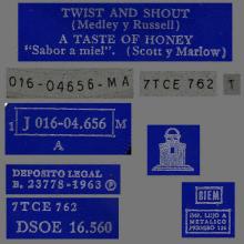SP010 TWIST AND SHOUT ⁄ A TASTE OF HONEY ⁄ DO YOU WANT TO KNOW A SECRET ⁄ THERE'S A PLACE - SLEEVE 10 LABEL 7 - pic 4
