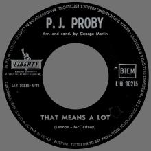 P.J. PROBY - THAT MEANS A LOT - ITALY 1966 01 04 - LIB 10215 - pic 3