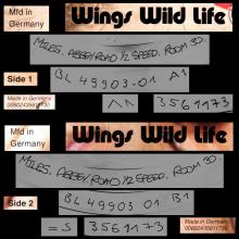 1971 12 07 - 2022 02 04 -  WINGS WILD LIFE - CAPITOL - 00 6 02435 61173 0 - GERMANY - HALF SPEED MASTER - pic 1