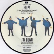 1965 07 23 THE BEATLES - HELP! / I'M DOWN - RP 5305 - 1985 - pic 1