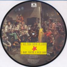 1967 07 07 THE BEATLES - ALL YOU NEED IS LOVE ⁄ BABY, YOU'RE A RICH MAN - RP 5820 - 1987 - pic 1