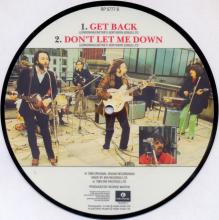 1969 04 11 THE BEATLES - GET BACK ⁄ DON'T LET ME DOWN - RP 5777 - 1989  - pic 1
