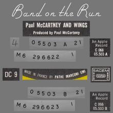 1973 12 07 - 1978 - PAUL McCARTNEY AND WINGS - BAND ON THE RUN - DC 9 - FRANCE COLORED - DIE CUT SLEEVE - pic 4